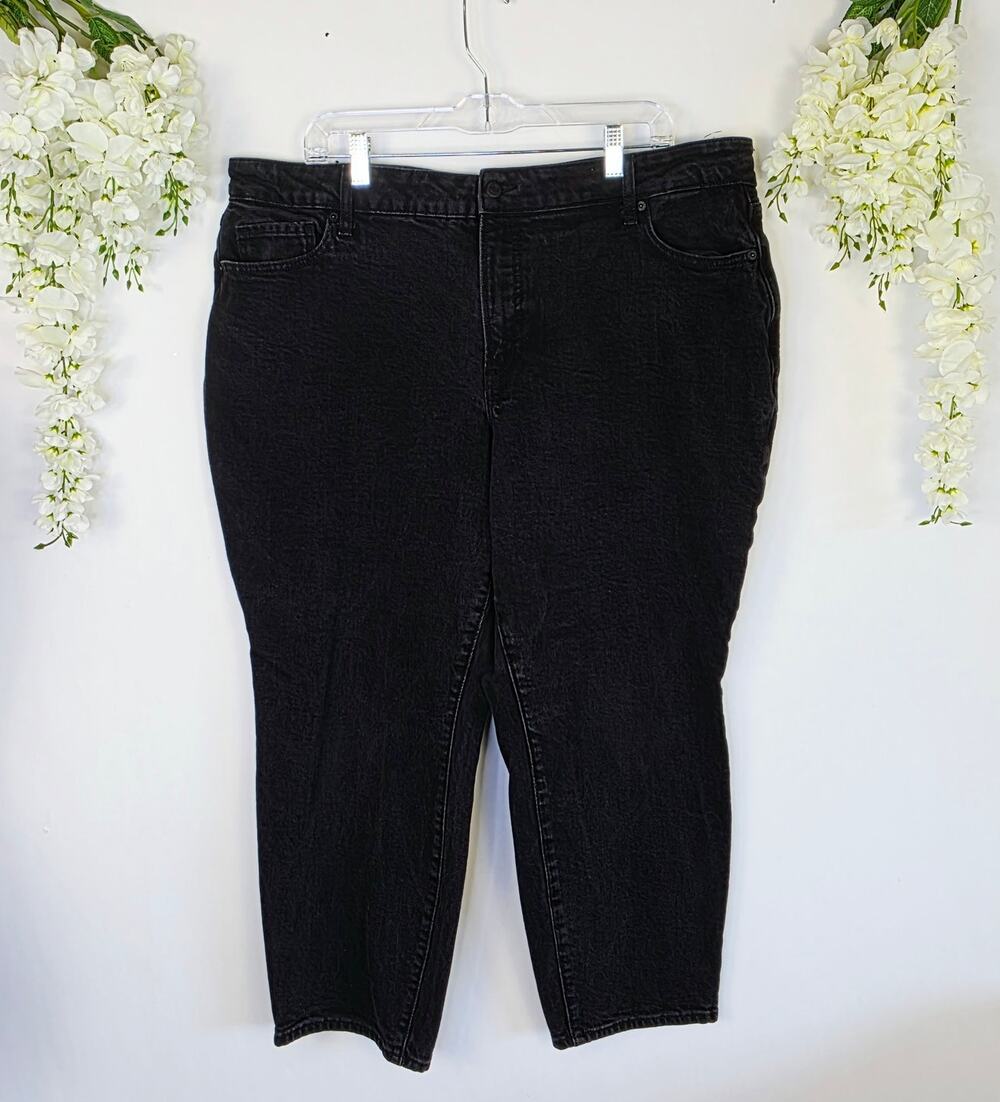 Old Navy Jeans Size 22 Black High Rise Curvy OG Straight Minimalist Everyday Y2K